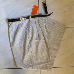 Fundamental Things Pants. Summer. White. Black. NWT. Size: 18
